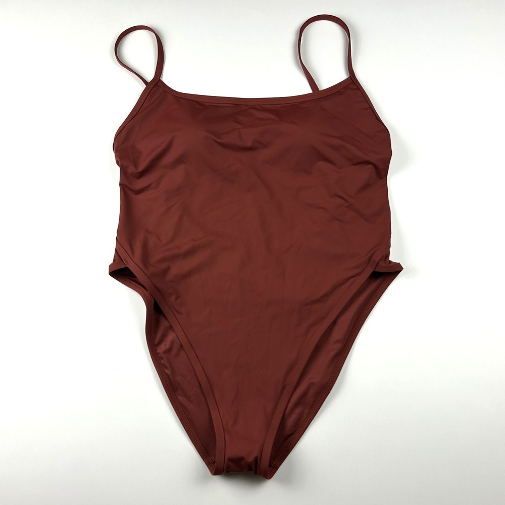 Victoria's Secret Essential High-Leg Cheeky One-Piece Russet Swimsuit Sz XL NWT